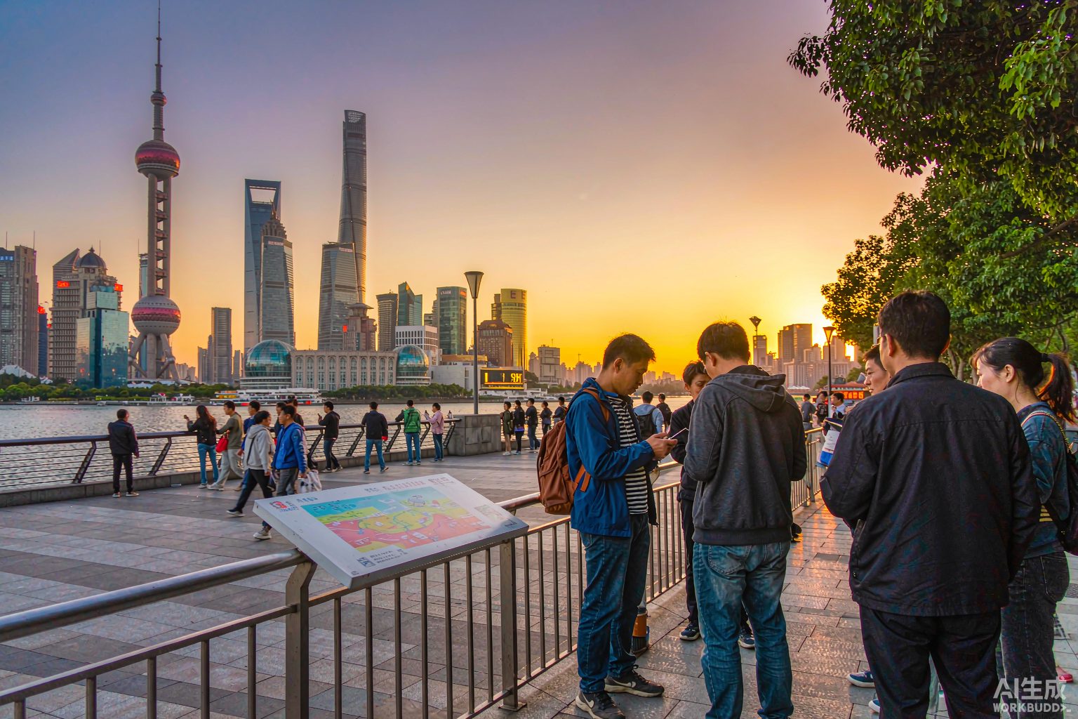 Travelers in Shanghai